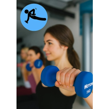 HANTEL HANTELKI OBCIĄŻNIKI DO ĆWICZEŃ MIĘŚNI FITNESS 1KG